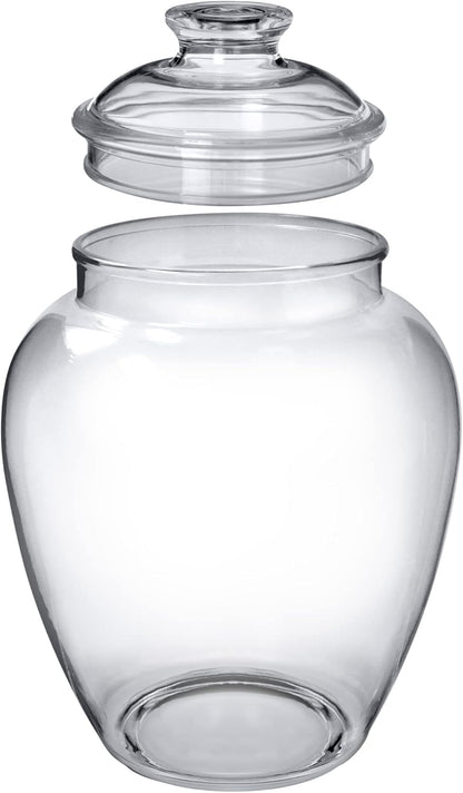 140-Ounce (7.5"(D) 10.5"(H)), Amazing Abby - Sugar Sugar - Plastic Candy Jar with Lid, Large Cookie Jar x Apothecary