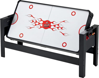 Fat Cat 3-in-1 6 Foot Flip Multi Game Table, Air Hockey Table, Pool Table, and Table Tennis Combo with 110V Motor, Includes Accessories
