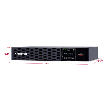 CyberPower PR3000RT2UC Smart App Sinewave UPS Battery Backup and Surge Protector, 3000VA/3000W, 30A, 9 Outlets, 2U Rack/Tower, AVR, Built-in Cloud Monitoring, UL Certified