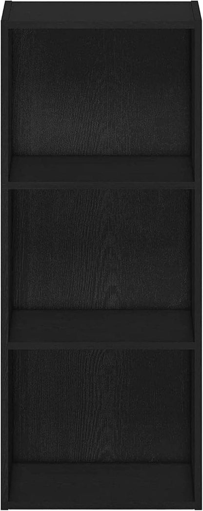 Furinno 3-Tier Bookcase and Shelf Storage Bundle - Blackwood & Americano Finish Options