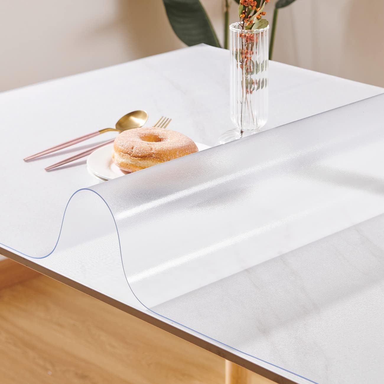 14 40 Inch, 1.5mm Frosted Table Cover Protector x Thick Plastic Desk Protector Mat, Rectangular Waterproof PVC