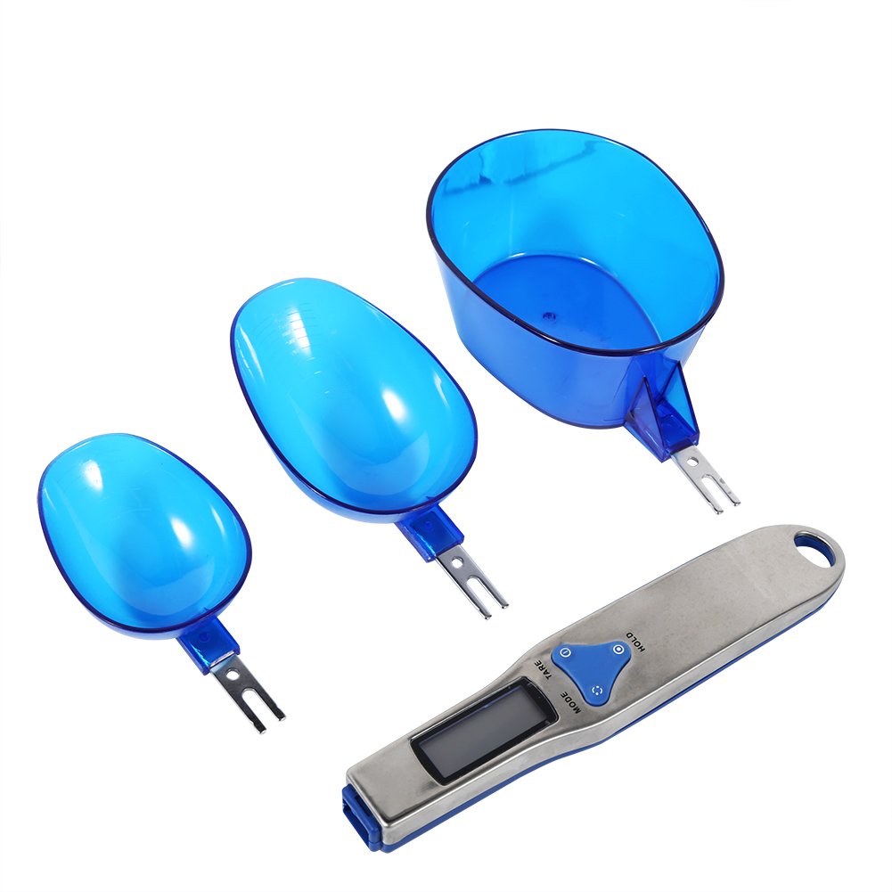 Digital Spoon Scale, Electronic Kitchen Gram Scale with LCD Display and 3 Measurement Spoons for Home Kitchen