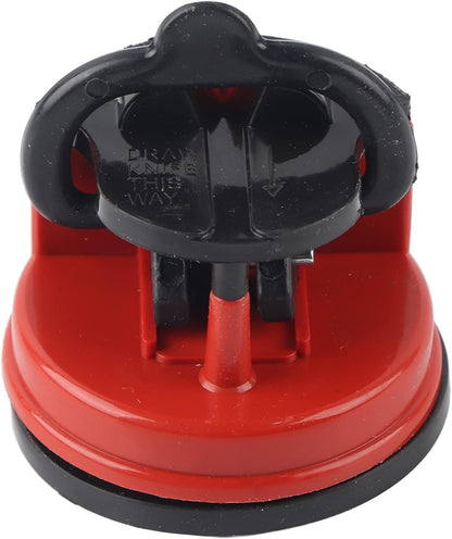 Knife Sharpening Tool, Manual Small High Hardness Countertop Sharpener with Suction Cup for Knife and Scissor