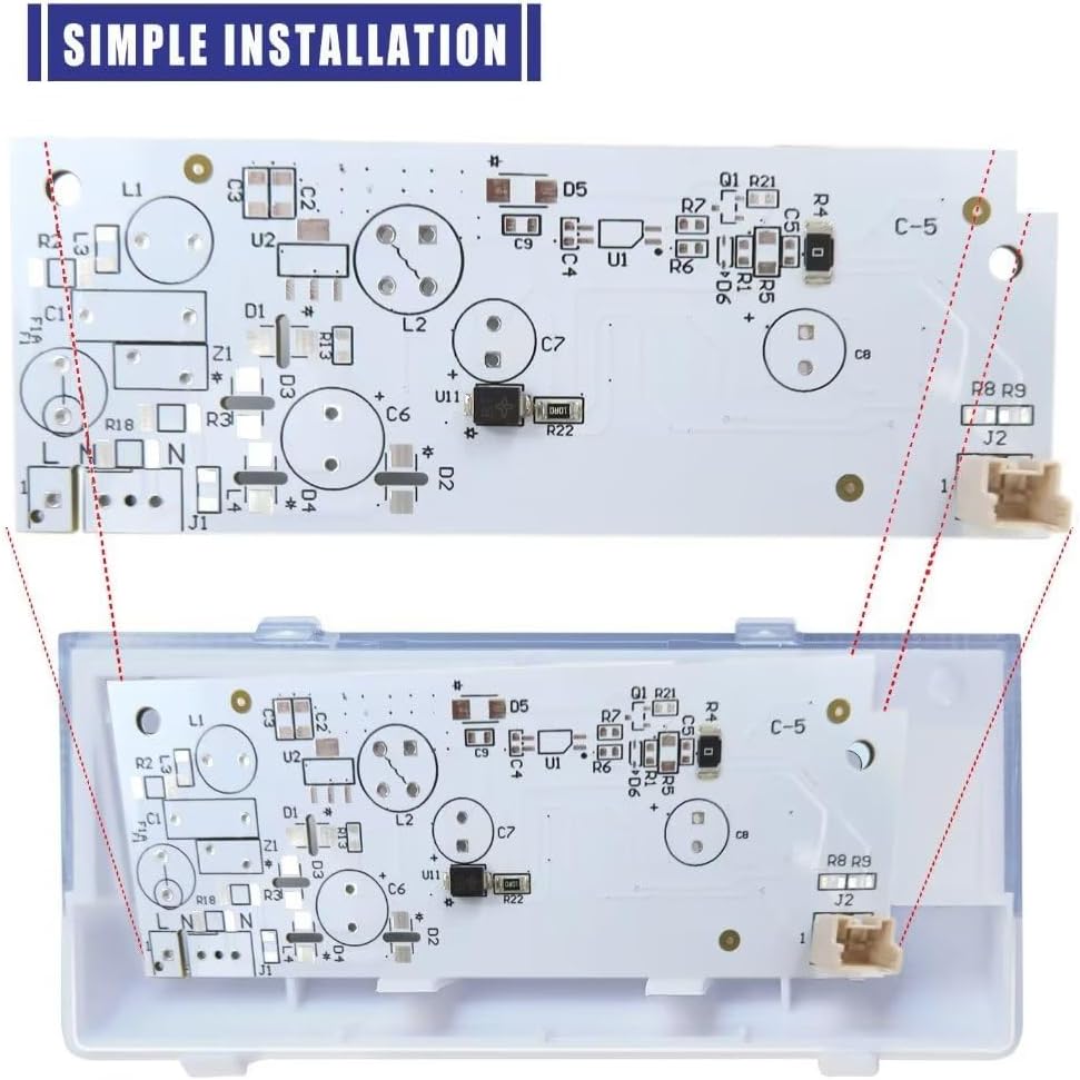 W10515057 LED Light Board Replacement for Whirlpool Refrigerator, Replaces AP6022533, PS11755866