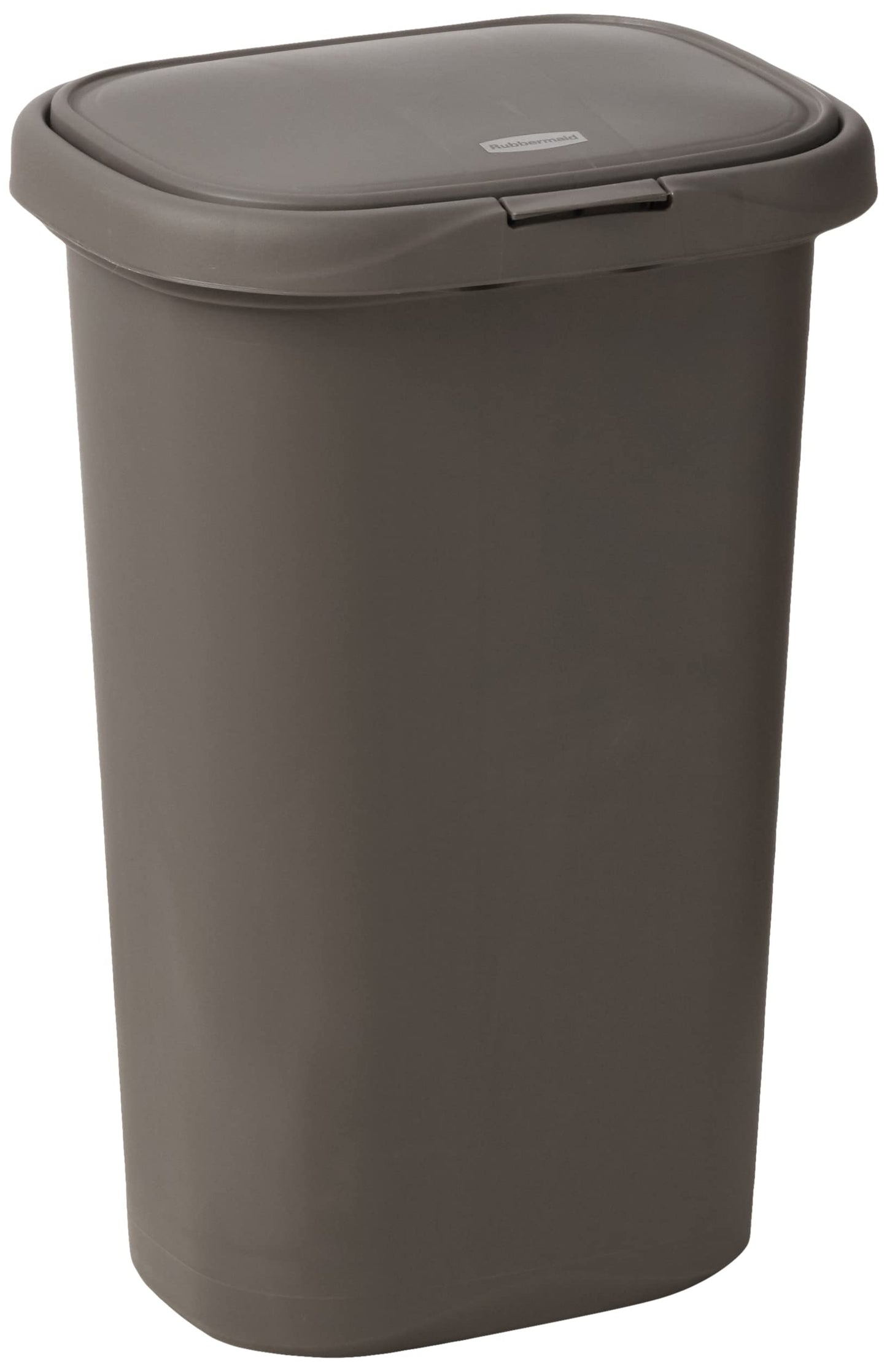 Rubbermaid Spring Top Trash Can with Lid 13 Gallon Gray Plastic Garbage Bin for Home/Kitchen/Office/Garage
