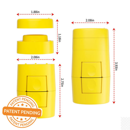2 in 1 Egg Shell Opener, Egg Piercer for Hard Boiled Egg, Cute Egg Cracker for Raw Eggs, Egg Peeler Separator for Home Kitchen Gadgets Tool, Yellow