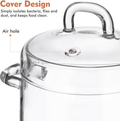 Glass Saucepan with Lid, 350ml Clear Glass Stew Pot for Pasta, Noodle, Soup