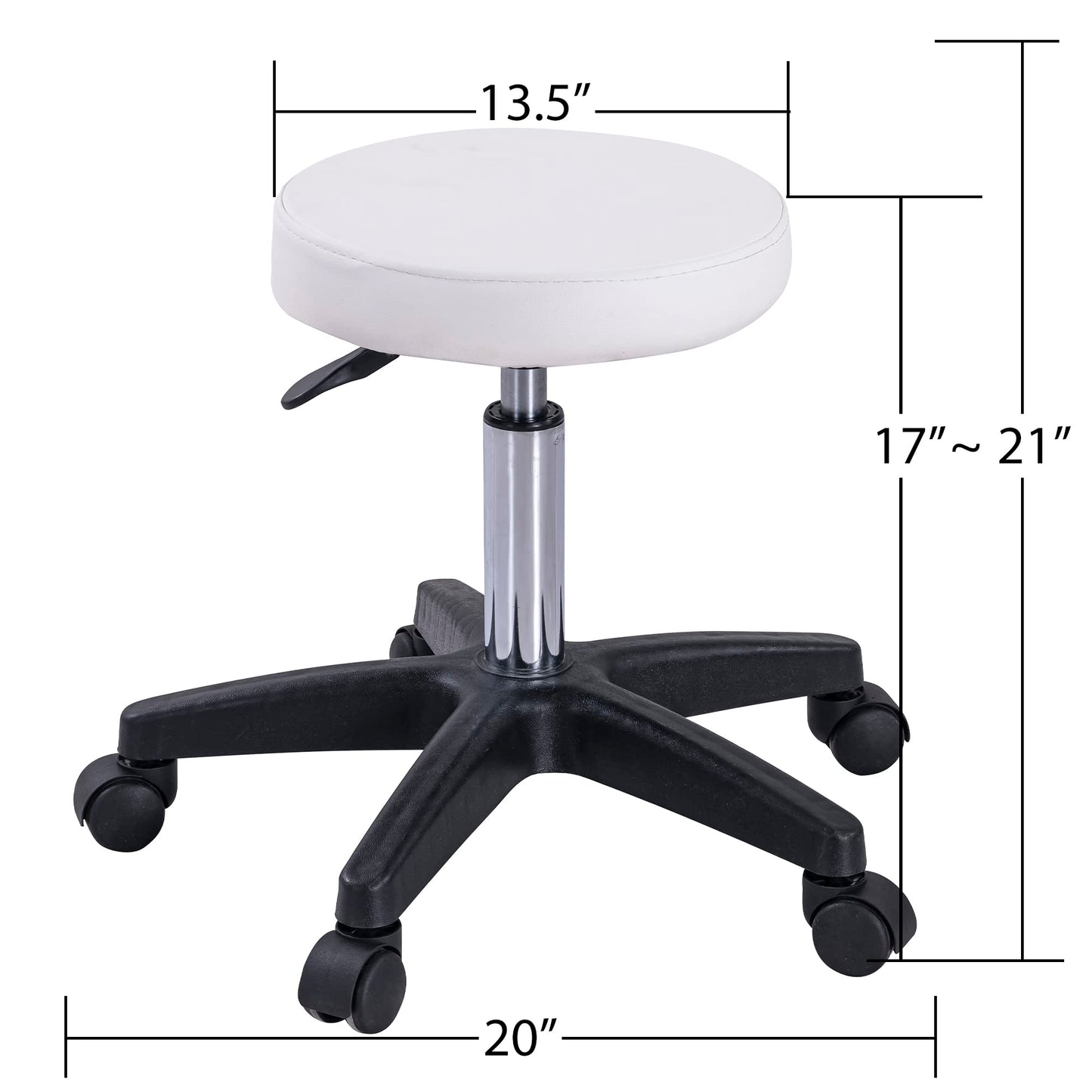 Amacv Massage Salon Tattoo Chair with Two Trays Esthetician Bed with Hydraulic Stool,Multi-Purpose 3-Section Facial Bed Table, Adjustable Beauty Barber Spa Beauty Equipment, White
