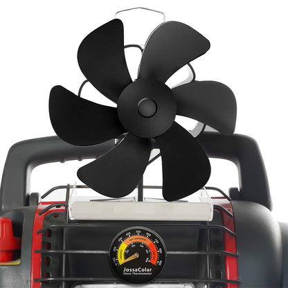 JossaColar Wood Stove Fan for Big Buddy Heater, Heat Powered Fireplace Fan Thermoelectric Thermal Fan with Bracket being Fixed on Propane heater, Camping/Picnics/Indoor Use