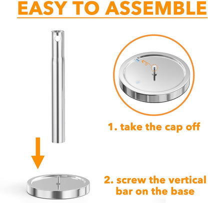 2 1 Countertop SpaceAid in Paper Towel Holder with Spray Bottle, Paper Towels Holders Stand with Sprayer Inside Center