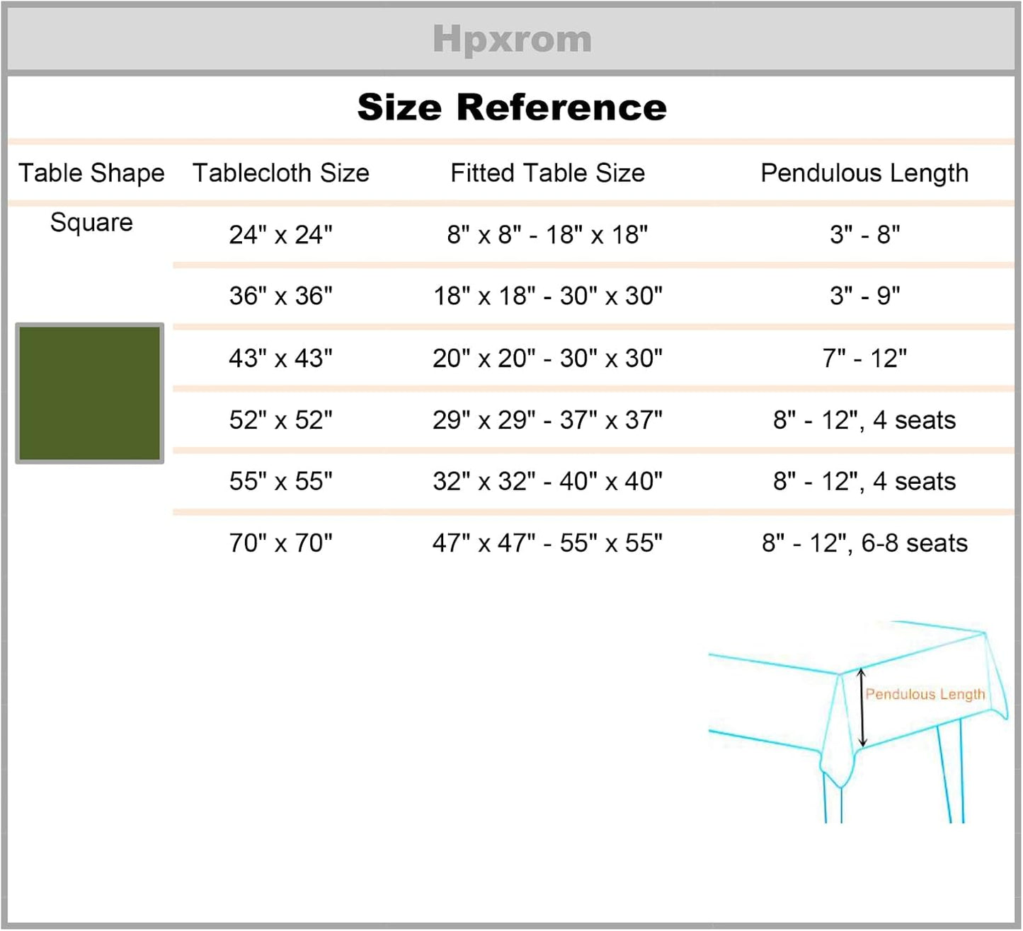 24 24 Inch Rustic Bedside Square Small Tablecloth Striped Embroidered Washable Sage Green Table Cover Farmhouse