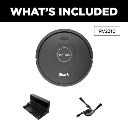 Shark RV2310 Robot Vacuum - Self-Cleaning Brushroll for Pet Hair | Precision Home Mapping, Wi-Fi, Black/Silver