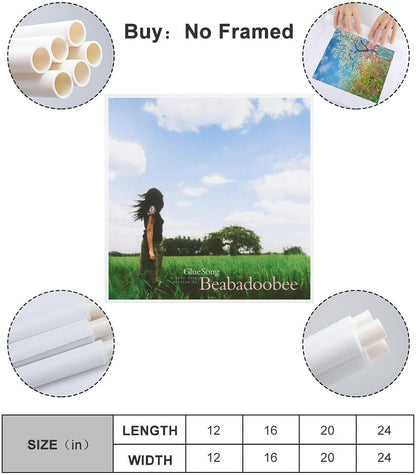 Beabadoobee Glue Song Canvas Poster 12x12inch - Bedroom Decoration Landscape Office Valentine's Birthday Gift Unframed