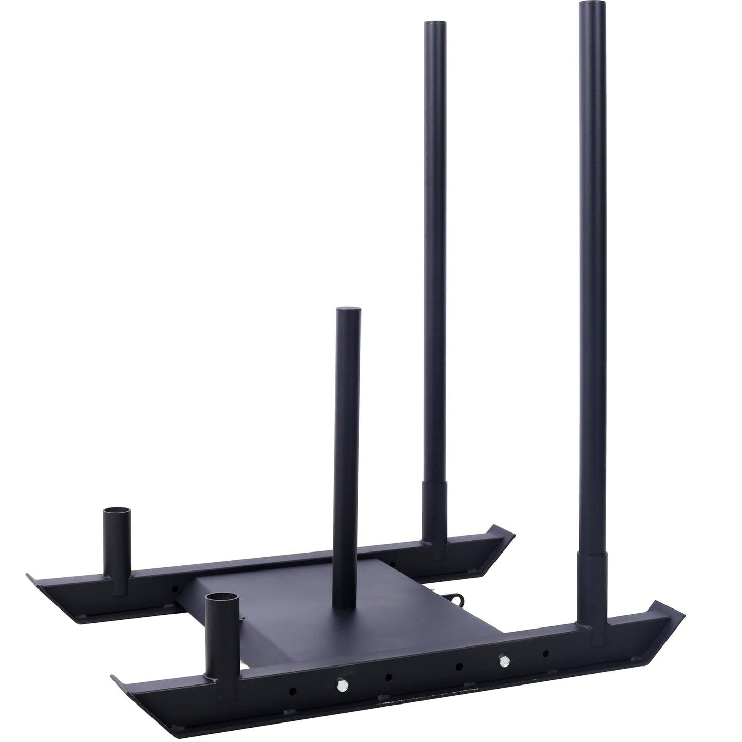 Gecheer Weight Training Pull Sled for Strength, Speed & Conditioning – Heavy-Duty Steel Fitness Sled with 2-Inch Plate Holder for Grass or Turf