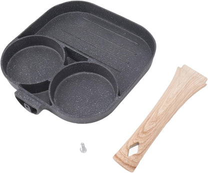 Nonstick Egg Pan, Aluminum Omelette Frying Pan, 2 Cups Pancake Pan for Breakfast