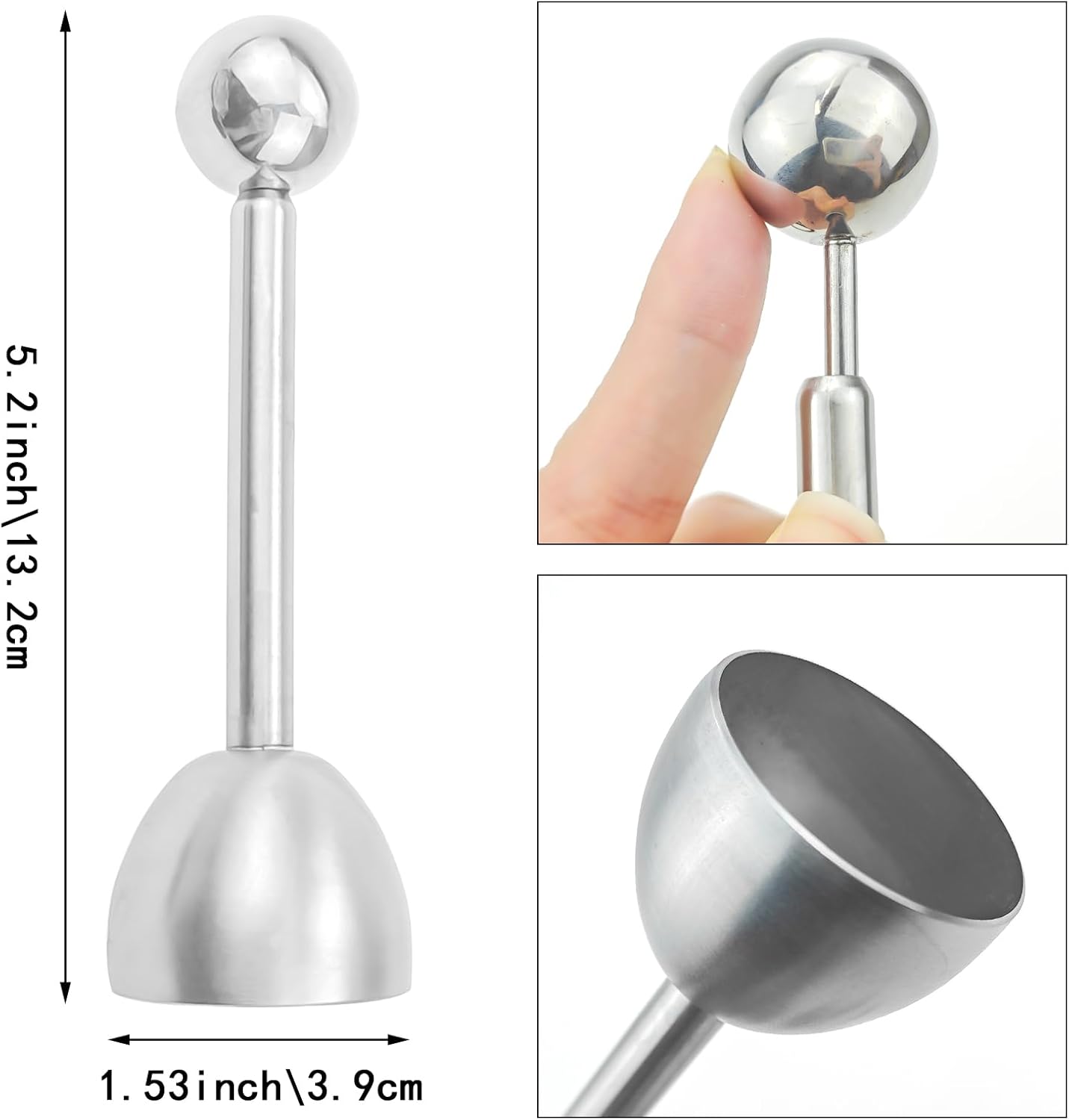 2 PACK Stainless Steel Egg Topper, Opener Cracker, Perfect Egg Opener for Soft and Hard Boiled Eggs, Eggshell Cutter