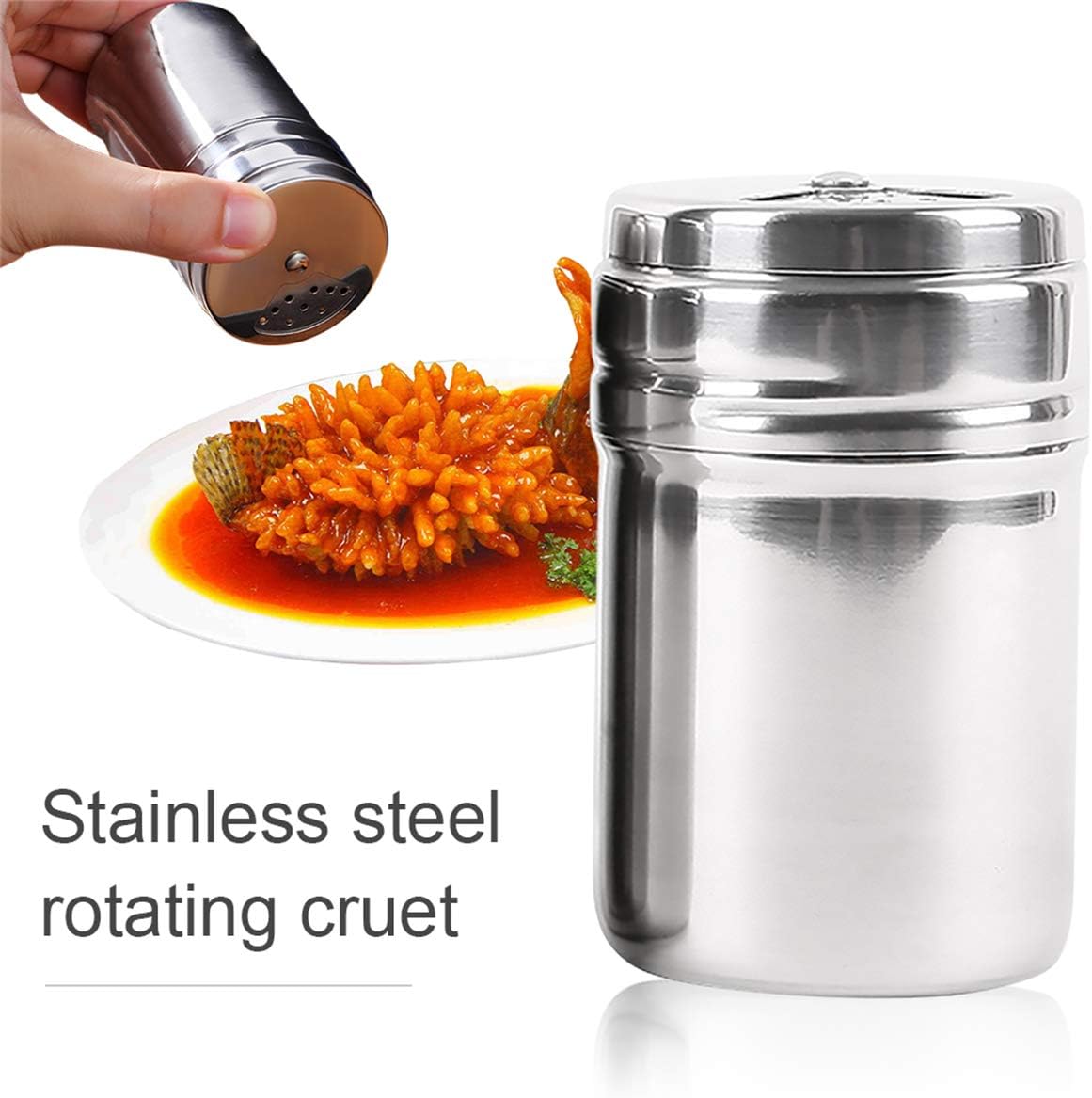 Gift Set Spice Jar with Shaker Tops, Food Seasoning Bottle with Travel Bag, Set of 6 Kitchen Gadget for Camping