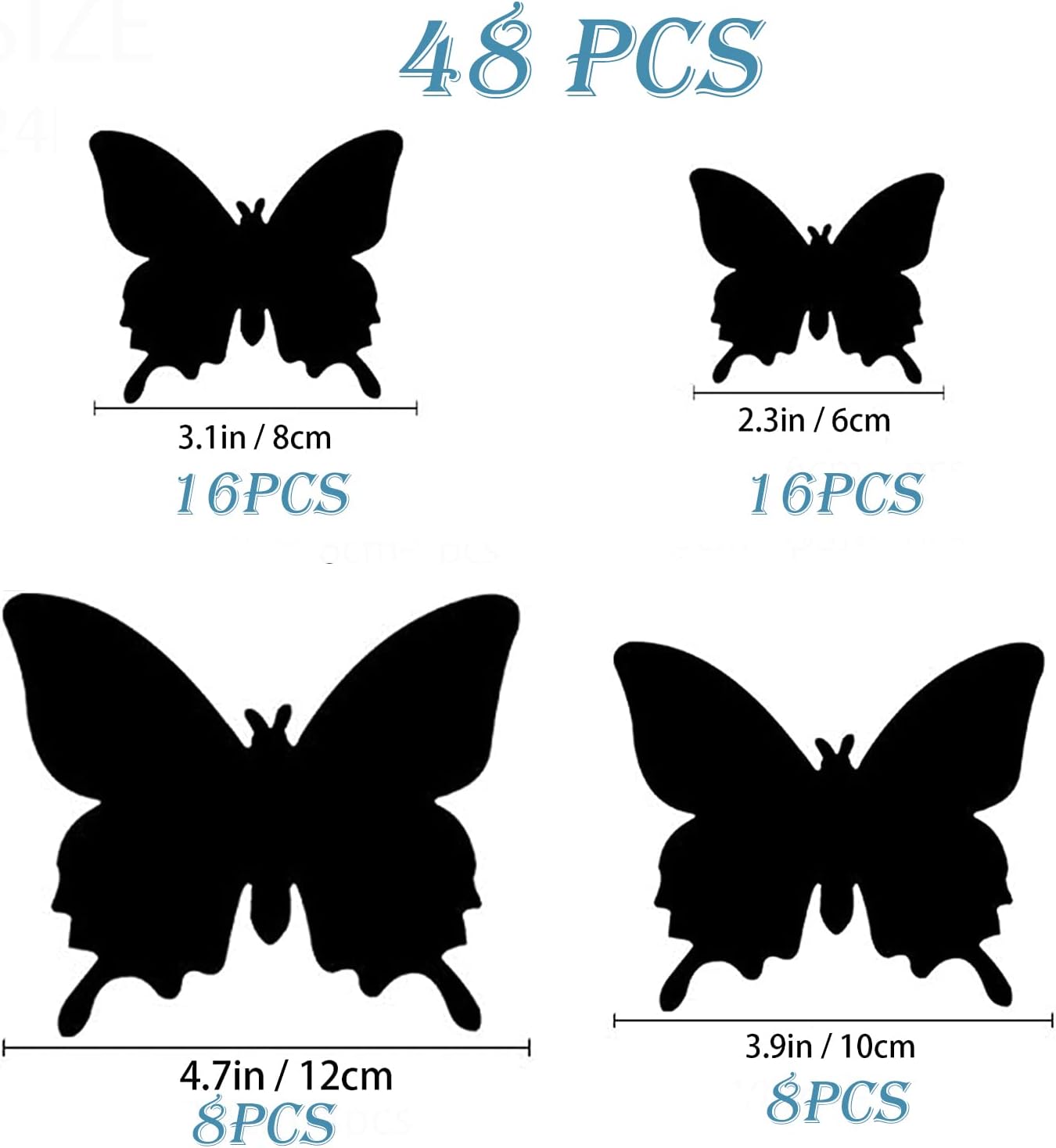 OPSEAM 3D Butterfly Wall Decor - 48 PCS Gold Butterfly Stickers with Magnets for Party Decorations