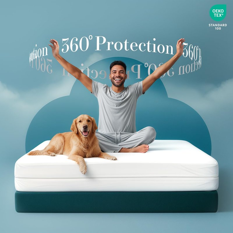 Utopia Bedding Mattress Protector Zippered Queen Size, 100% Waterproof Bed Bug and Dust Mite Proof Mattress Encasement, Absorbent 6 Sided Mattress Cover