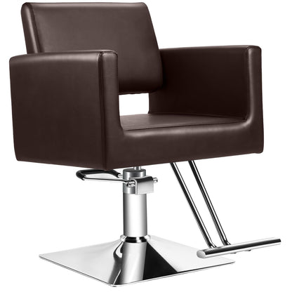 Hairdresser Barber Salon Chair,Capacity 330 Lbs - with Heavy Duty Hydraulic Pump, 360° Swivel Adjustable Spa Beauty Equipment, Hair Stylist Women Man for Barbershop,Home Hairdresser Barber (Brown)
