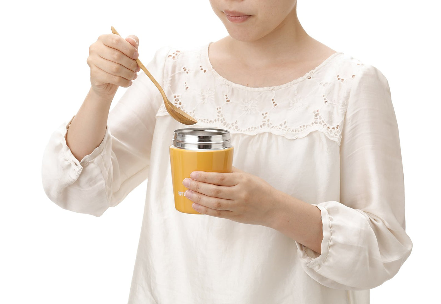 Tiger Thermos Vacuum Insulated Soup Jar, 10.1 fl oz (300 ml), Thermal, Bento Box, Wide Mouth, Round Bottom, Saffron Yellow MCL-B030-YS Tiger