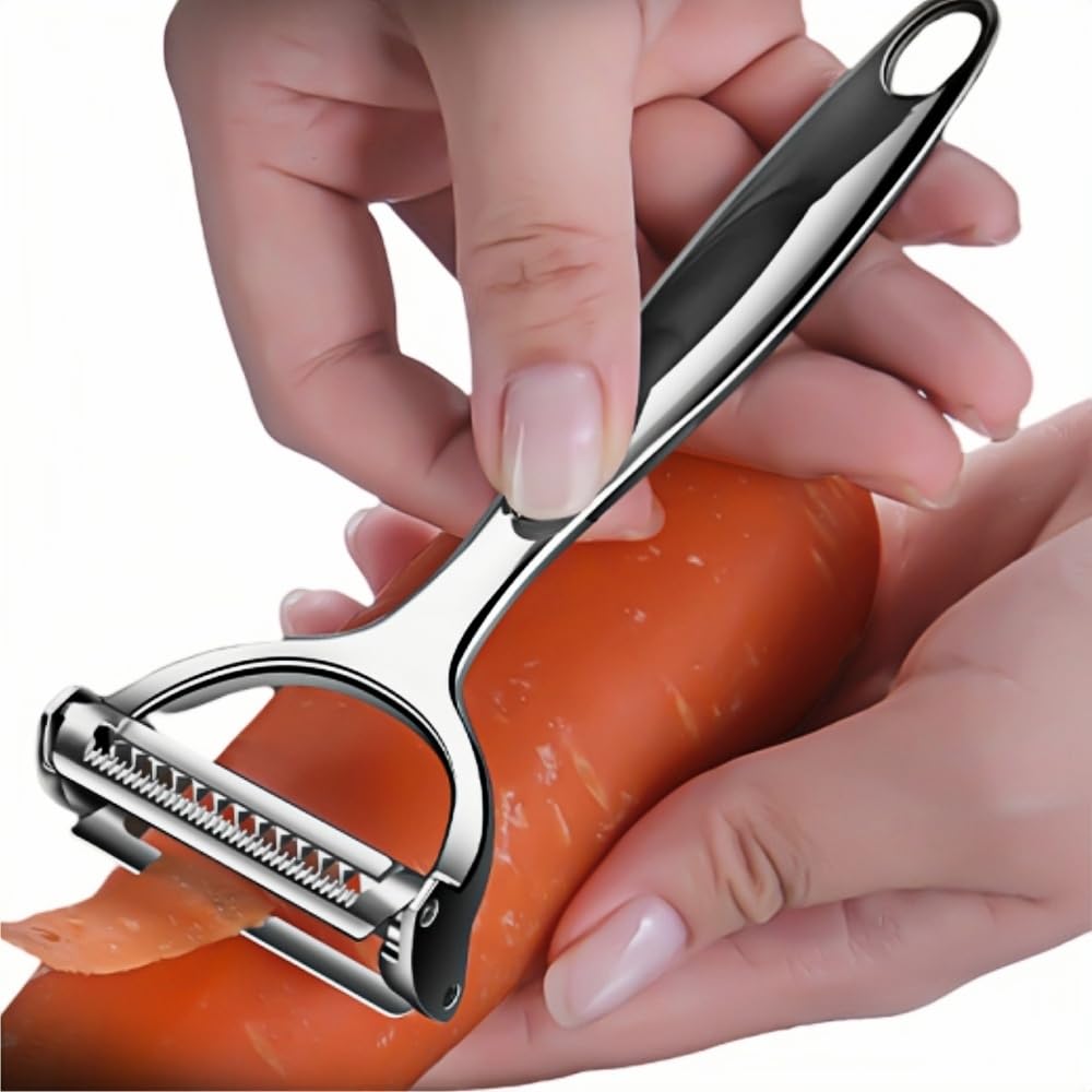Huakai Multifunction Vegetable Peeler Julienne Peeler for Kitchen (2-in-1 peeler)