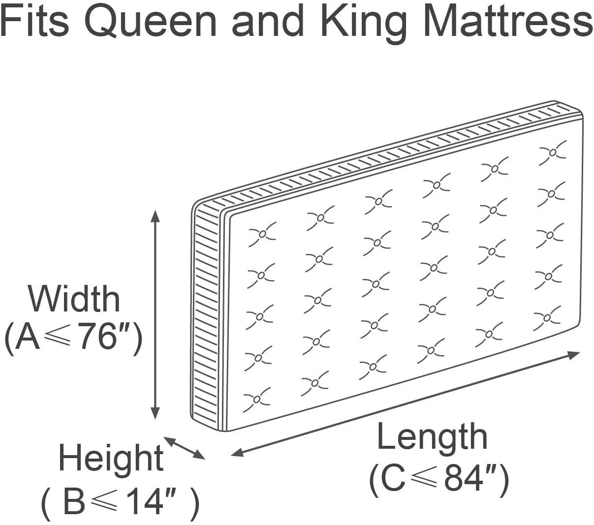 ComfortHome Mattress Bag for Moving and Storage - 4 Mil Extra Thick, Queen and King Size, 1 Pack