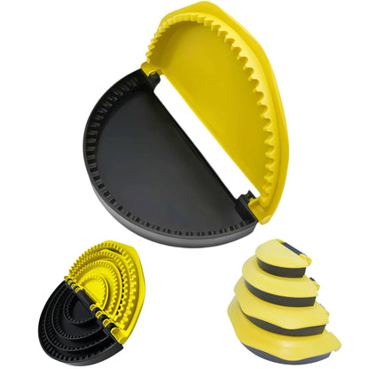 4-in-1 Empanada Maker Press Set (4/6/8/10 Inch), BPA Free Nestable Empanada Mold, Dishwasher Safe Dumpling Maker, Tortilla Sealer & Crimper & Pierogi Maker for Easy Homemade Pastries