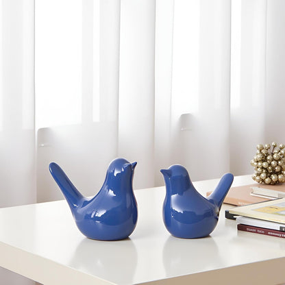XMGZQ Small Ceramic Bird Statue and Sculpture for Home Decor Accents,Modern Animal Ornaments for Living