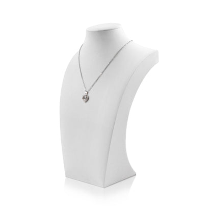 Homeanda Necklace Display Bust - PU Leather Jewelry Bust Stand for Photography, Boutique Display, and Home Organisation(White-11.4"x6.7")