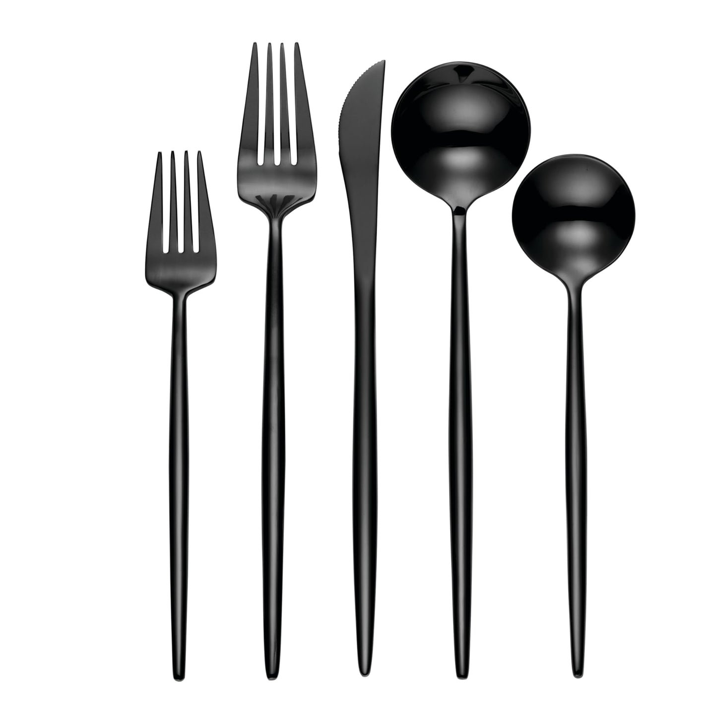 Hampton Forge 894757 Skandia Zephyr Black 45 Piece Flatware Set