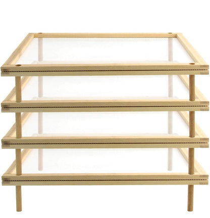 Eppicotispai Set of 4 Stackable Food Dryers to Assemble into a 4-Tier Food-Dryer Rack