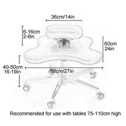 Height Adjustable Ergonomic Kneeling Chair, Cross-Legged Office Chair with Swivel Base, for Yoga, Meditation & Computer Work(White)