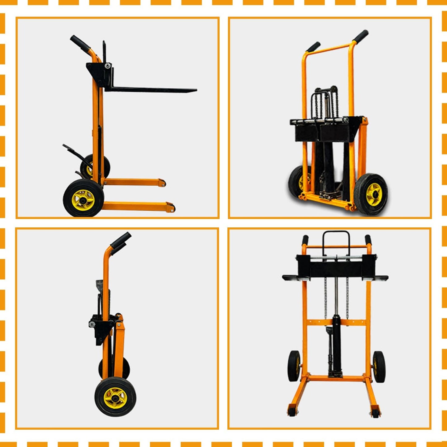 Portable Hydraulic Material Lift, Heavy-Duty Manual Pallet Jack for Garage Shop Lifting Moving