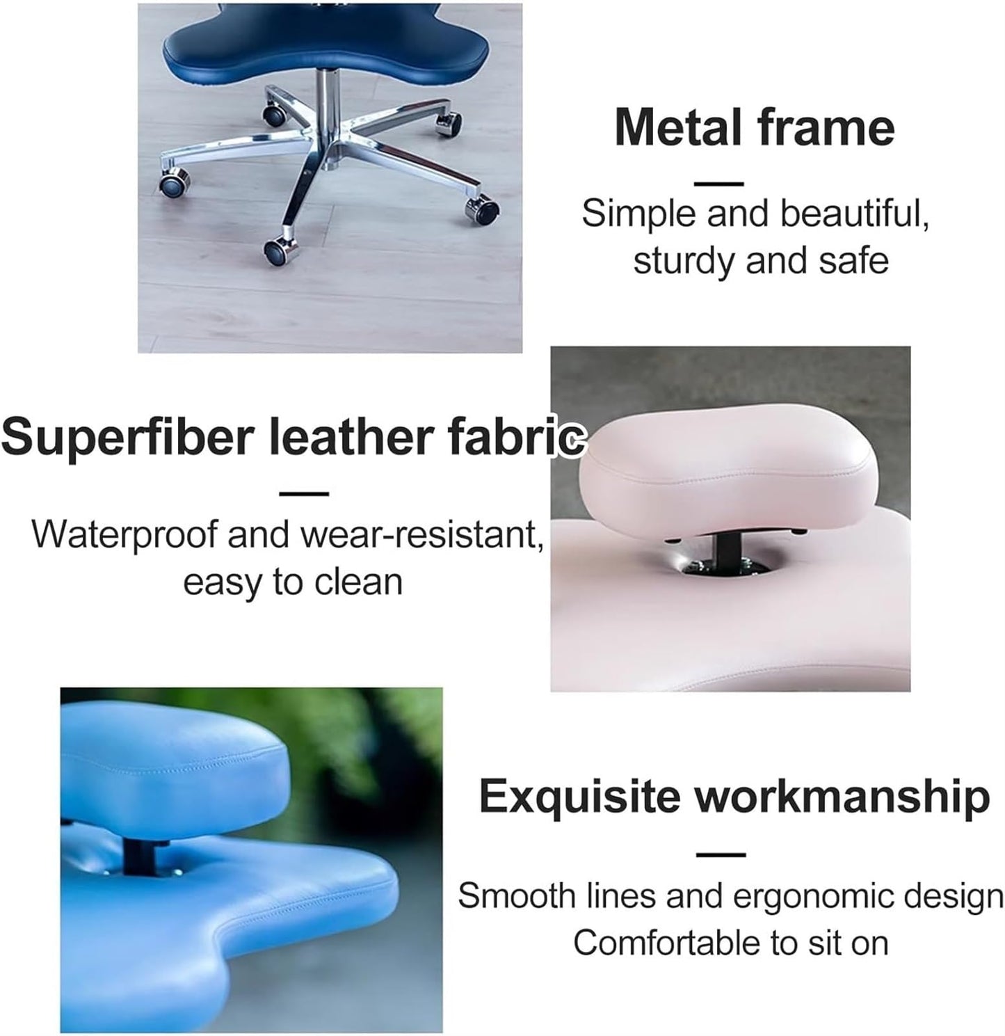 Meditation Chair,Cross Legged Chair, Height Adjustable Ergonomic Office Chair Kneeling, Office Furniture for Small Spaces Criss Cross Chair(Black)