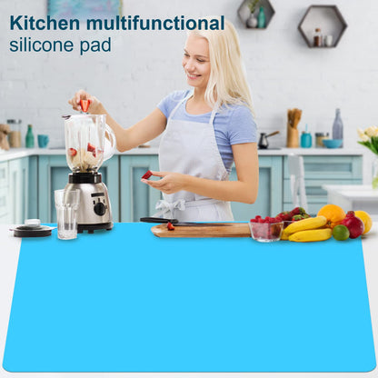 CHDRIKA 36" x 24" Extra Large Silicone Mat for Epoxy Resin, Nonstick Silicon Mats for Crafts Jewelry Casting, Non-Slip Kitchen Table Placemats for Countertop Protector Heat Resistant（Translucent）