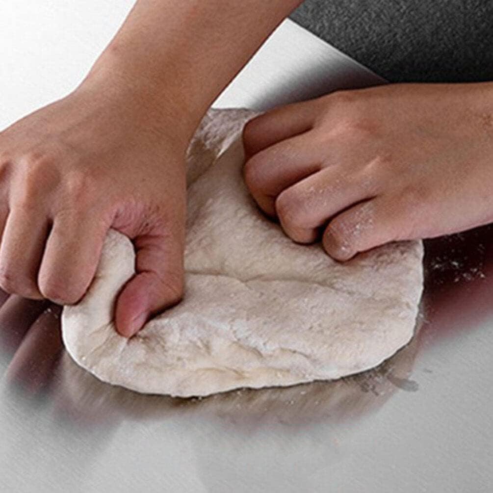 Yardwe Stainless Steel Cutting Board, Extra Large Metal Kitchen Chopping Board, Marble Dough Board