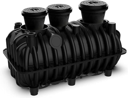 264gal Underground Septic Tank Kit Plastic Septic Tank System,Rectangle Anti Corrosion PP Septic System with Riser and Manhole Covers for 3-5 Persons (264gal)