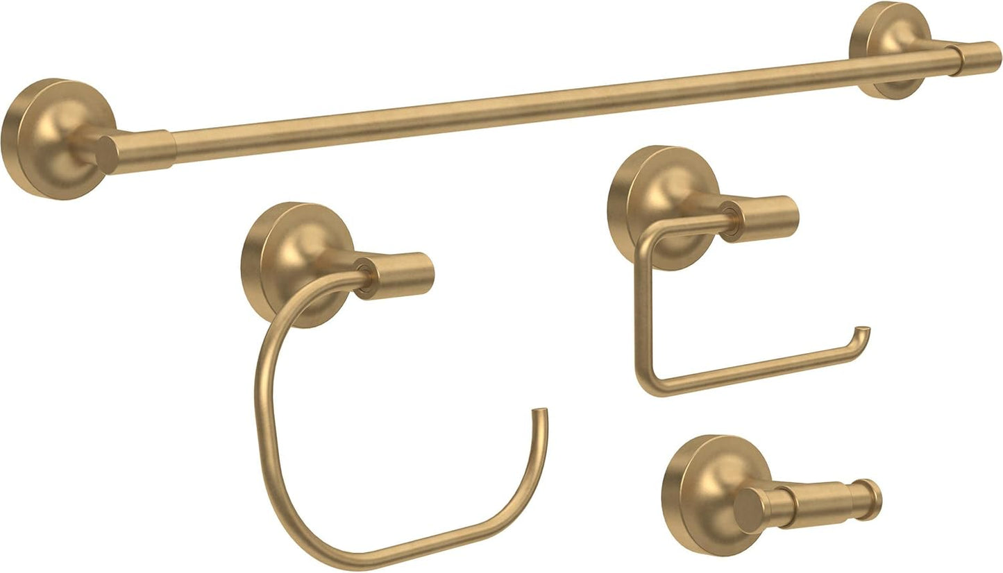 Franklin Brass VOI35-BB Voisin Double Towel Hook, Bath Hardware Accessory in Satin Gold