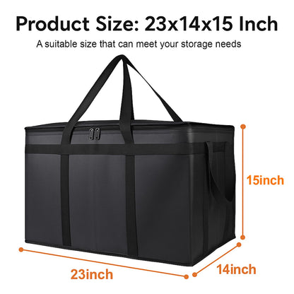 Bodaon 10-Pack Insulated Food Delivery Bag, XXXL Catering/Pizza Cooler Bags, Rideshare Delivery Bag, Thermal Cold/Hot Styrofoam Carrier for Travel/Shopping/Car, Warmer/Frozen