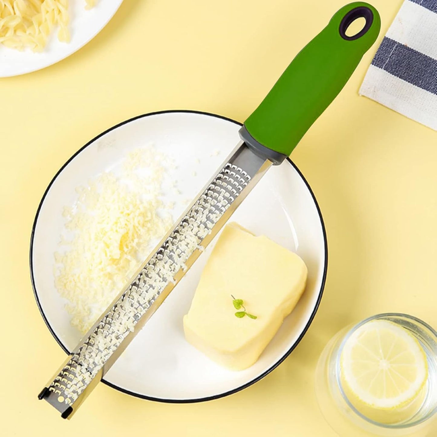 Sunkuka Pro Citrus Lemon Zester & Cheese Grater - Stainless Steel Ginger, Garlic, Potato, Nutmeg, Chocolate Peeler with