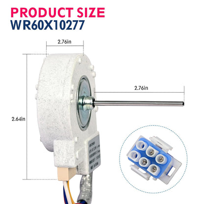 Upgraded WR60X10277 Refrigerator Evaporator Fan Motor, Fit for GE Freezer Evap Replace UDQT26GE4, AP4367334