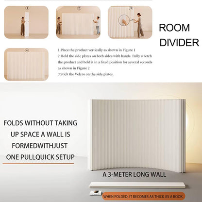 Folding Room Divider, Adjustable Privacy Divider, Portable Paper Room Partition, Foldable Wall Dividers for Room Separation, Decorative Privacy Screen for Home Dorm Office Studio Exhibition Store
