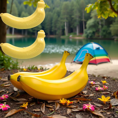 ZGLUZP 2 Pcs Yellow Banana Storage BPA-Free Outdoor Travel Case,Keep Fresh Banana Keeper and Protector, Cute Banana Carrier Storage Box for Picnic Camping,Food Containers，Container Sets