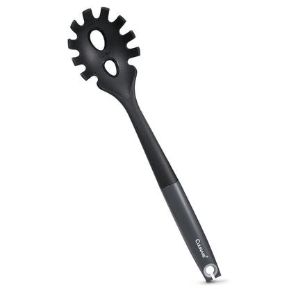 Culinare Spaghetti Spoon with Portion Measure, Heat Resistant Pasta Server Safe for Non Stick Cookware, Dishwasher Safe