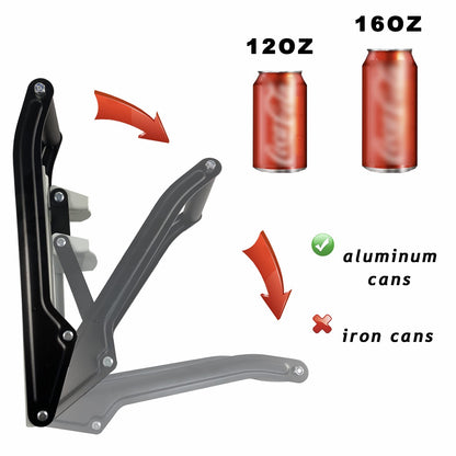 Benfu 12-Ounce and 16-Ounce Can Crushers, Wall-Mounted Crushers, Upgraded Handles, Environmentally Friendly Recycling Tools for Recycling Soda and Beer Cans, Etc. (gray)