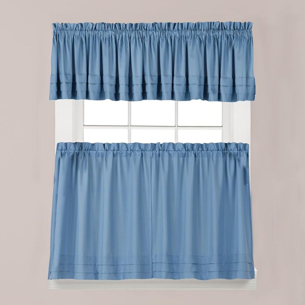 SKL Home Holden Curtain Tier Pair, Smoke, 57" x 24", 2 Count