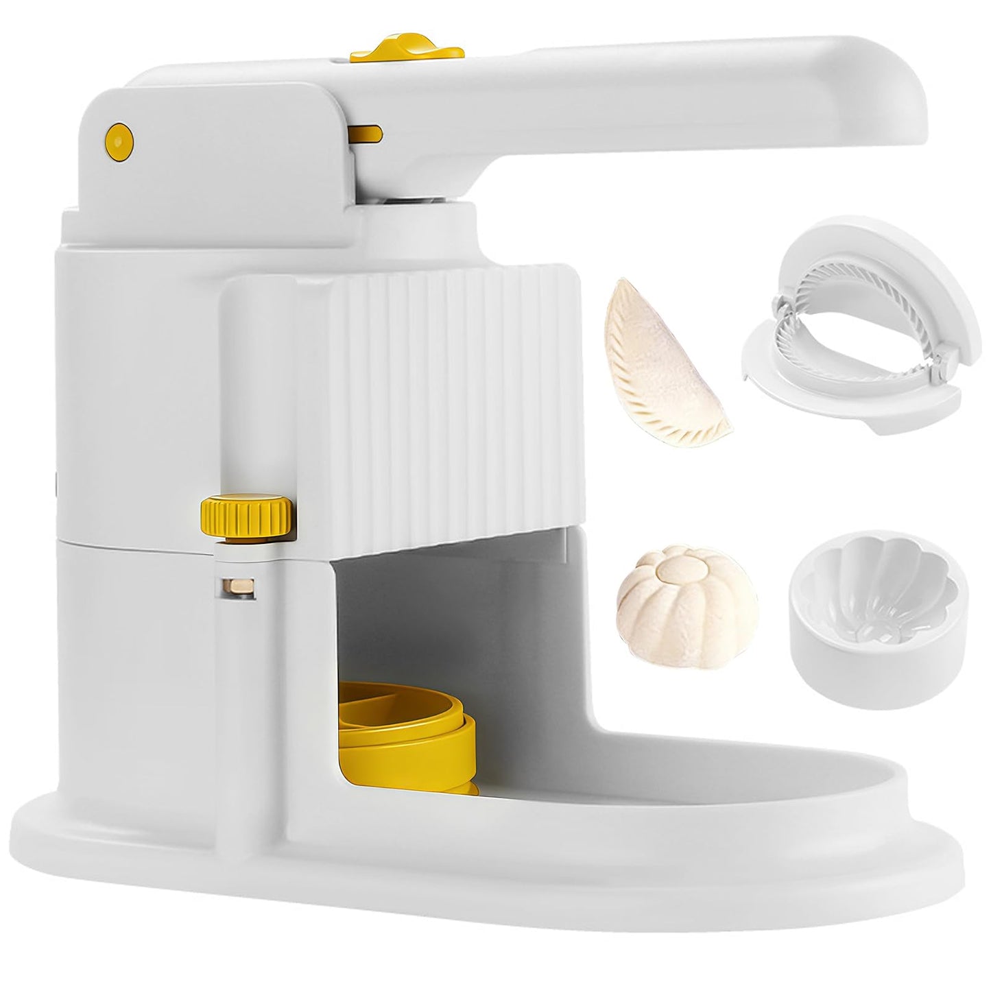 Manual Dumpling Maker with Wrapper Press, 3-in-1 Home Dumpling Mold, Easy Clean Dumpling Making Kit for Ravioli, Pierogi, Empanada, Bun, Chinese Pastry - Beginner Friendly