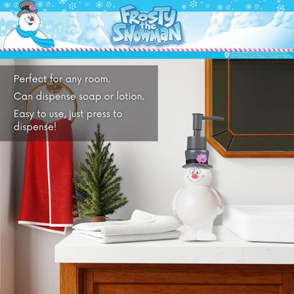 13 Frosty The Snowman Holiday Christmas Soap/Lotion/Hand Sanitizer Resin Pump Dispenser, Ounces, (Officially Licensed