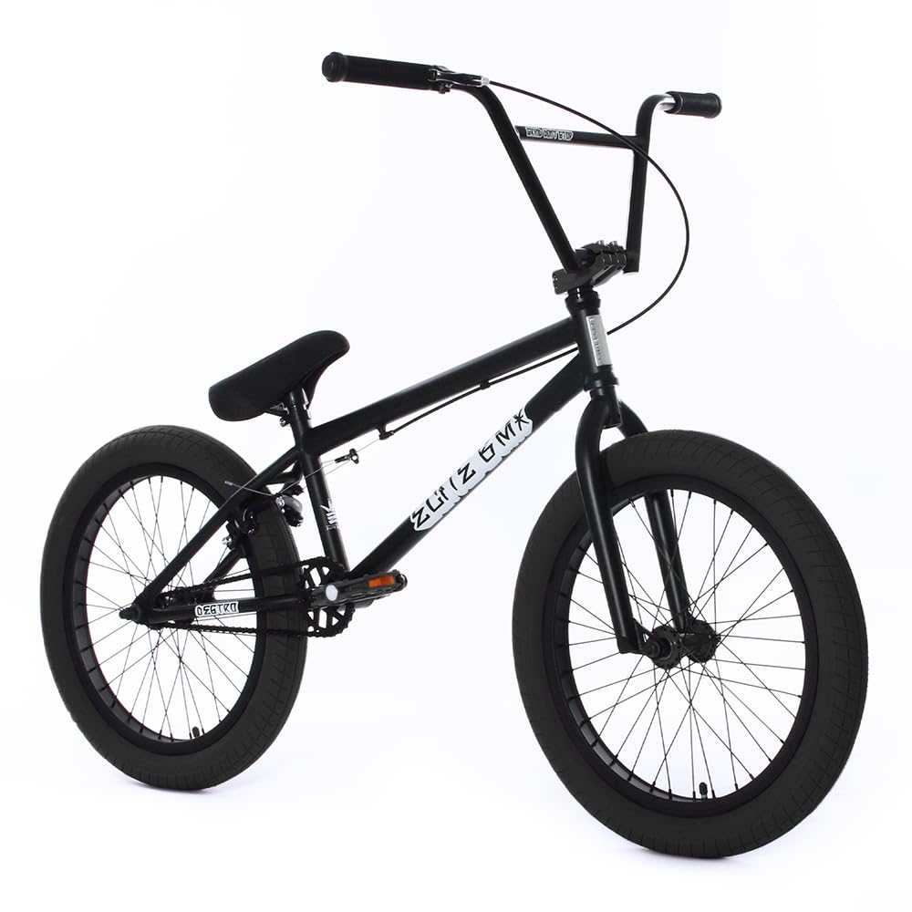 Elite BMX Bicycle 18", 20" & 26" BMX Bike for Kids Bike, Teen Bike and Adult Bikes - Freestyle BMX Bike All Models Come with 3 Piece BMX Crankset (20", Matte Black)
